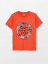 LC Waikiki Crew Neck Printed Short Sleeve Boy's Short Pajamas Set